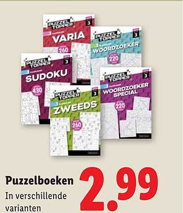 Puzzelboeken In verschillende varianten