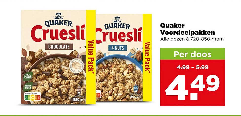 Quaker Voordeelpakken Alle dozen à 720-850 gram