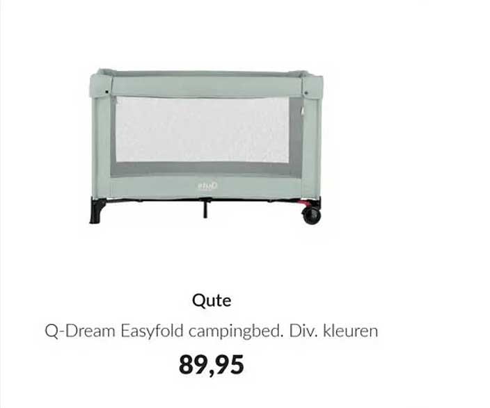 Qute Q-Dream Easyfold campingbed. Div. kleuren