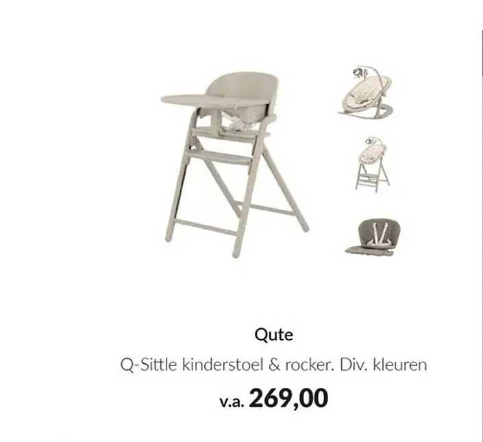 Qute Q-Sittle kinderstoel & rocker. Div. kleuren