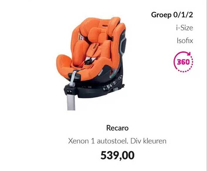 Recaro Xenon 1 autostoel. Div kleuren