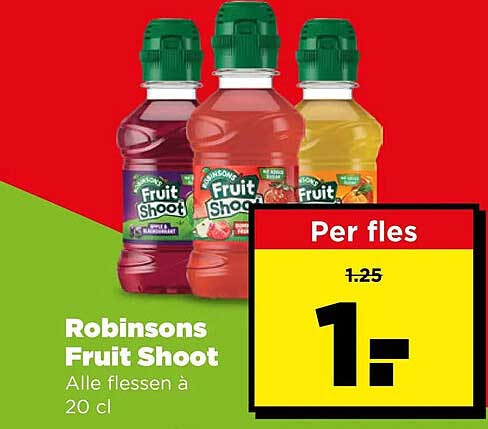 Robinsons Fruit Shoot Alle flessen à 20 cl