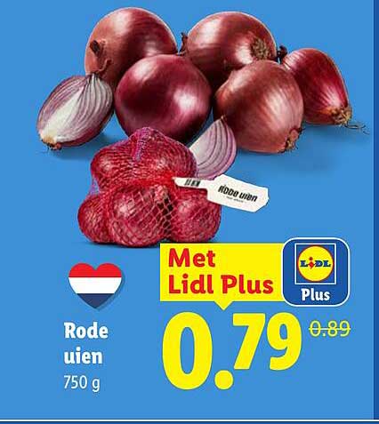 Rode uien 750 g Met Lidl Plus