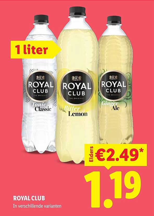 ROYAL CLUB In verschillende varianten 1 liter