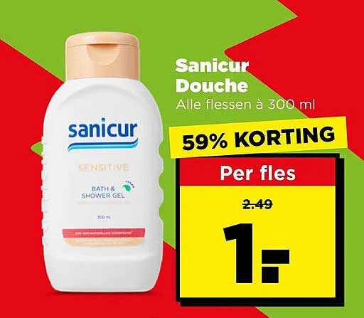 Sanicur Douche Alle flessen à 300 ml 59% KORTING
