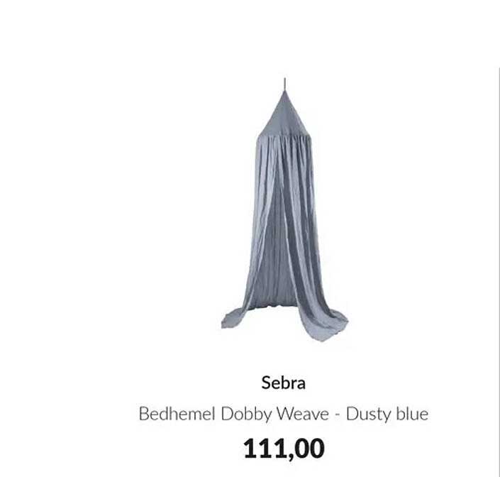 Sebra Bedhemel Dobby Weave - Dusty blue