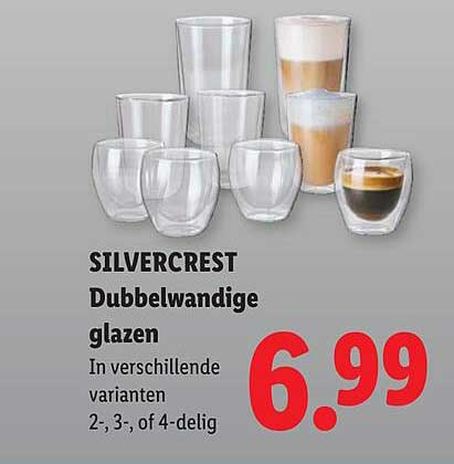 SILVERCREST Dubbelwandige glazen In verschillende varianten 2-, 3-, of 4-delig