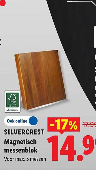 SILVERCREST Magnetisch messenblok Voor max. 5 messen -17%