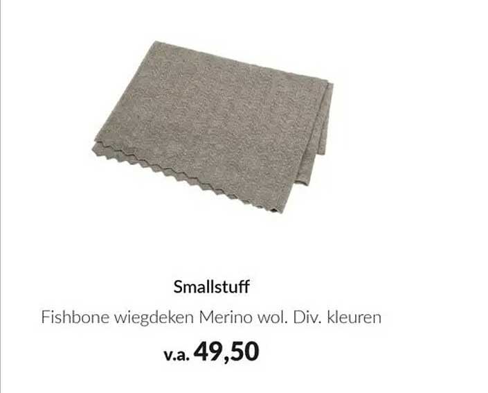 Smallstuff Fishbone wiegdeken Merino wol. Div. kleuren