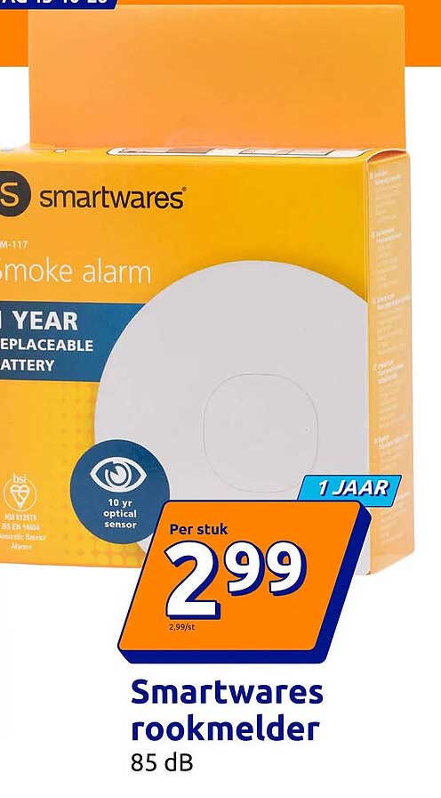 Smartwares rookmelder 85 dB