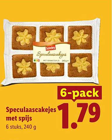 Speculaascakejes met spijs 6-pack