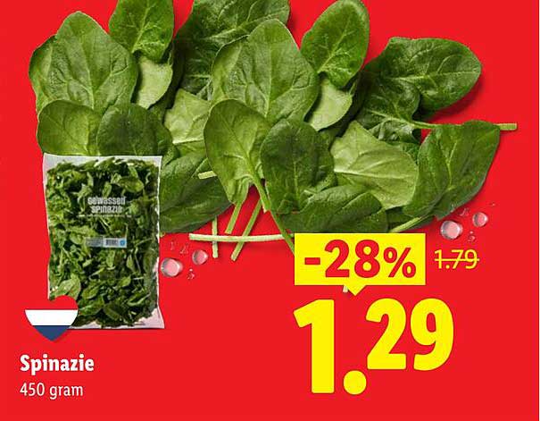 Spinazie 450 gram -28%
