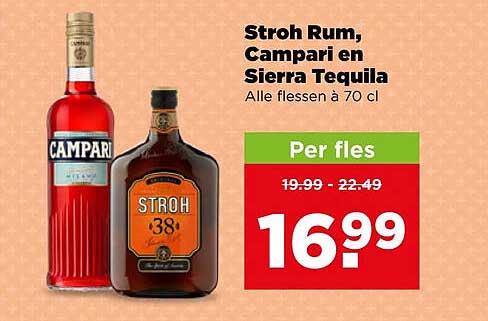 Stroh Rum, Campari en Sierra Tequilla