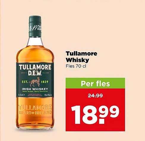 Tullamore Whisky Fles 70 cl