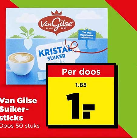 Van Gilse Suiker-sticks Doos 50 stuks