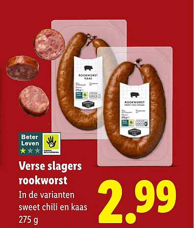 Verse slagers rookworst