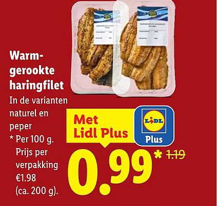 Warm-gerookte haringfilet in de varianten naturel en peper