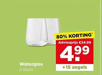 Waterglas 2 stuks