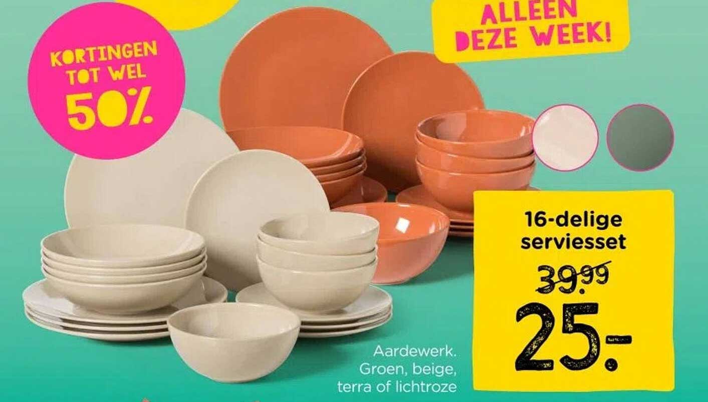 16-delige serviesset