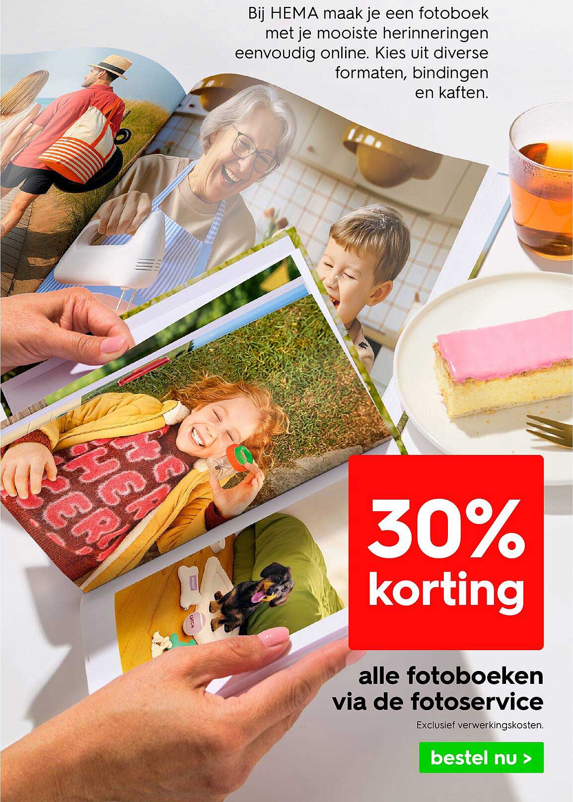 30% korting op alle fotoboeken via de fotoservice