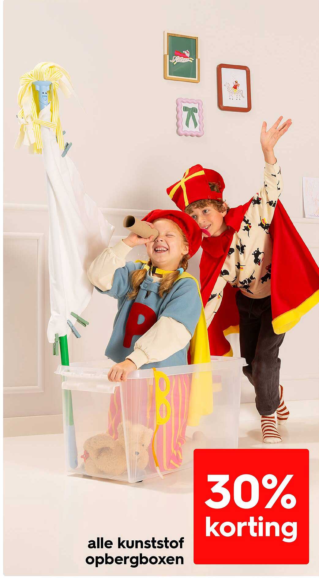 30% korting op alle kunststof opbergboxen