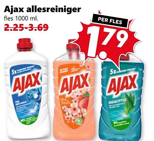Ajax allesreiniger fles 1000 ml.
