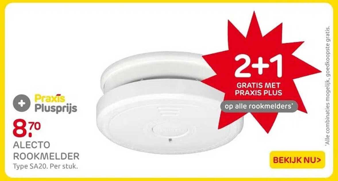 ALECTO ROOKMELDER Type SA20. Per stuk.