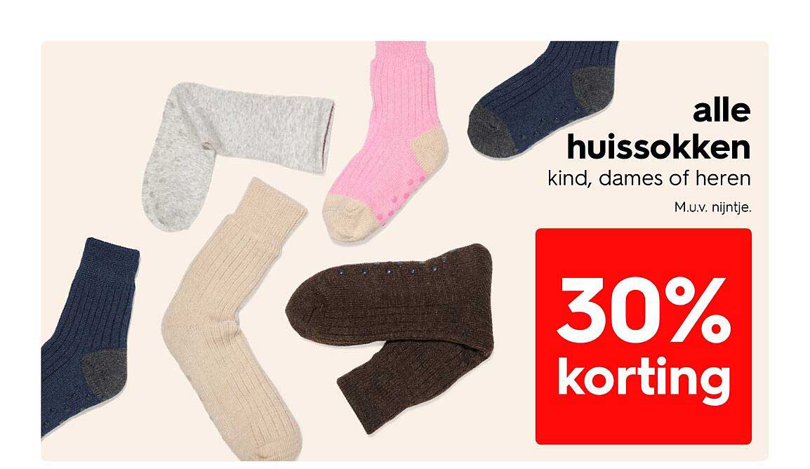 Alle huissokken, kind, dames of heren