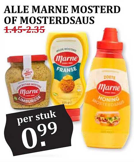 ALLE MARNE MOSTERD OF MOSTERDSAUS
