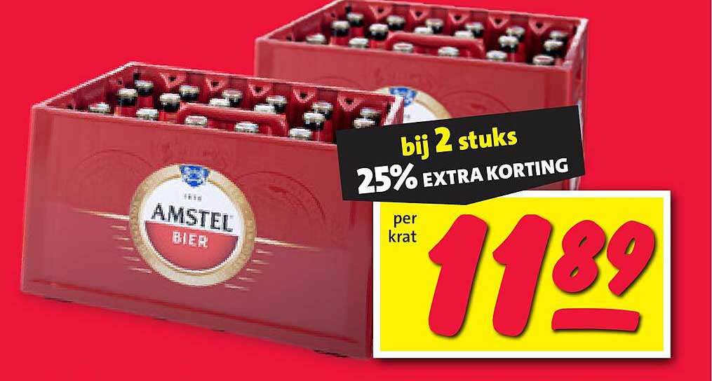 Amstel Bier - bij 2 stuks 25% EXTRA KORTING