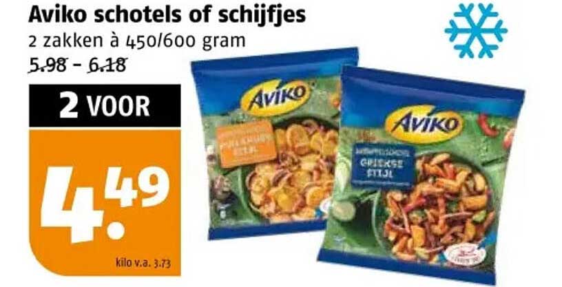 Aviko schotels of schijfjes