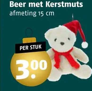 Beer met Kerstmuts