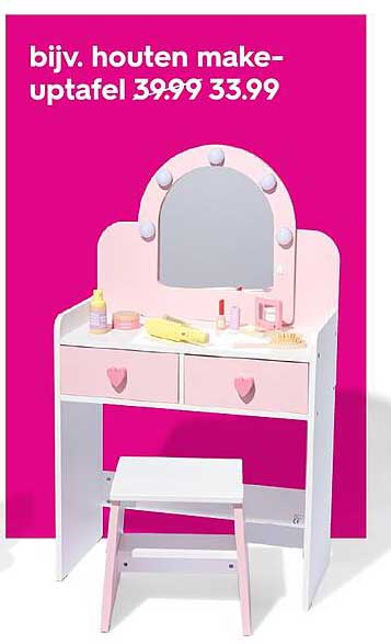 bijv. houten make-uptafel