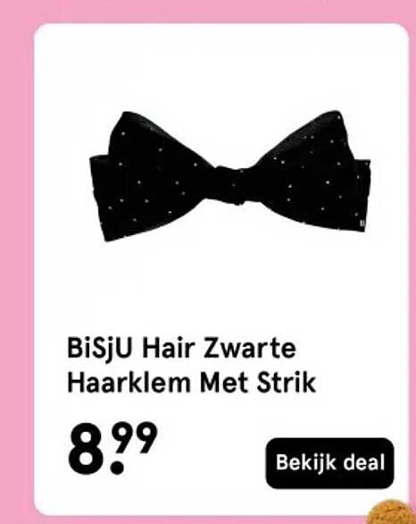BiSiJU Hair Zwarte Haarklem Met Strik