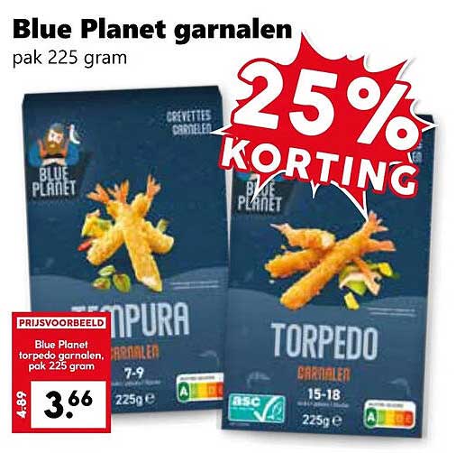 Blue Planet garnalen pak 225 gram