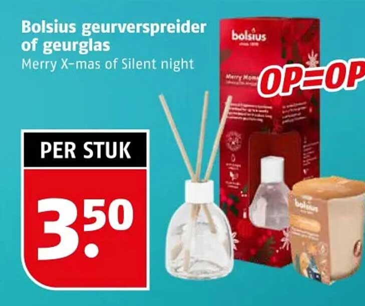 Bolsius geurstroper of geurglas Merry X-mas of Silent night