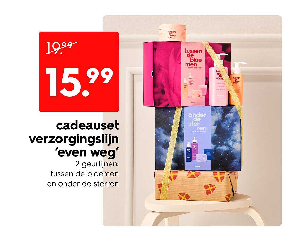 cadeauset verzorgingslijn ‘even weg’