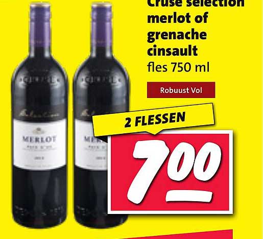 Cruse selection merlot of grenache cinsault fles 750 ml