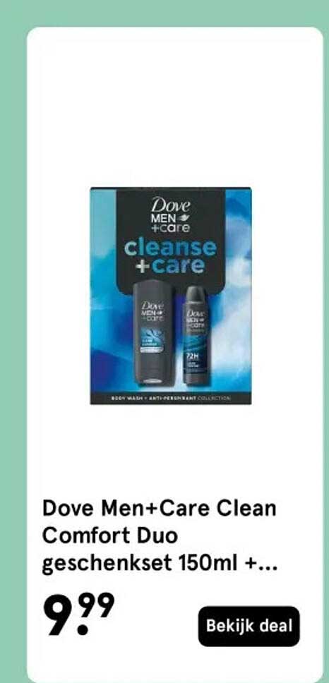 Dove Men+Care Clean Comfort Duo geschenkset 150ml +...