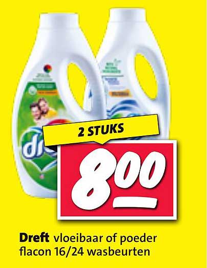 Dreft vloeibaar of poeder flacon 16/24 wasbeurten