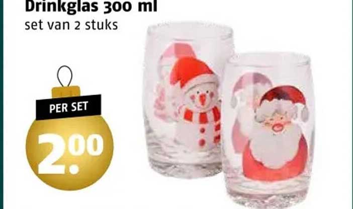 Drinkglas 300 ml set van 2 stuks
