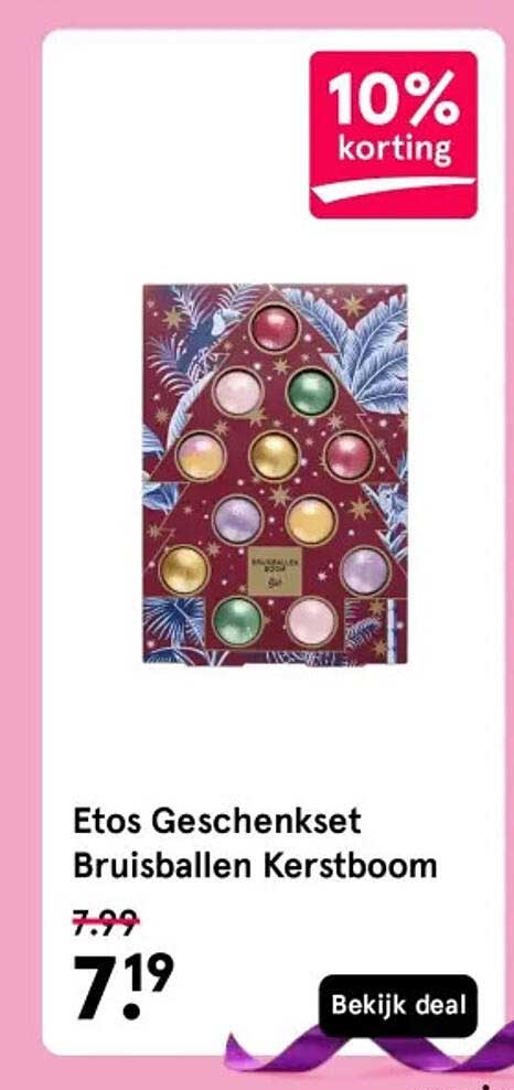 Etos Geschenkenset Bruisballen Kerstboom