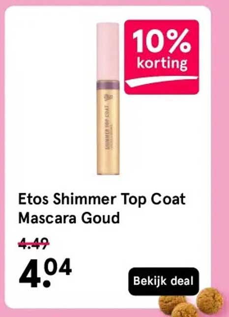 Etos Shimmer Top Coat Mascara Goud