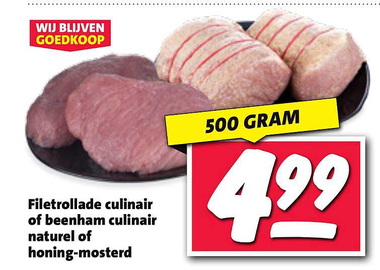 Filetrollade culinair of beenham culinair naturel of honing-mosterd