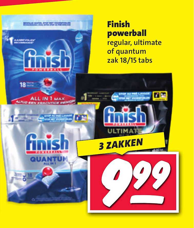 Finish powerball regular, ultimate of quantum zak 18/15 tabs