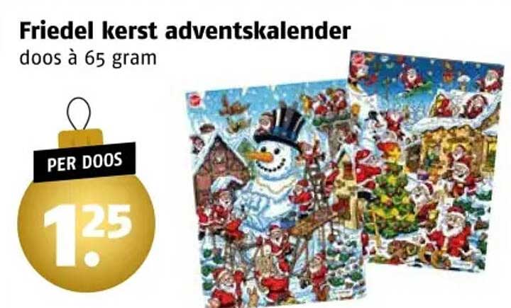 Friedel kerst adventskalender doos à 65 gram