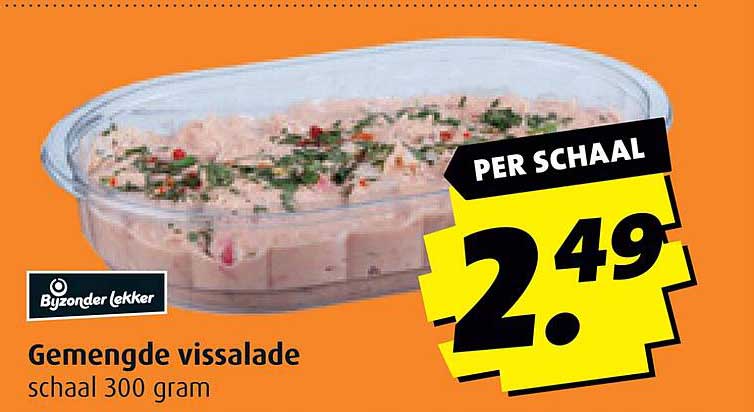 Gemengde vissalade schaal 300 gram