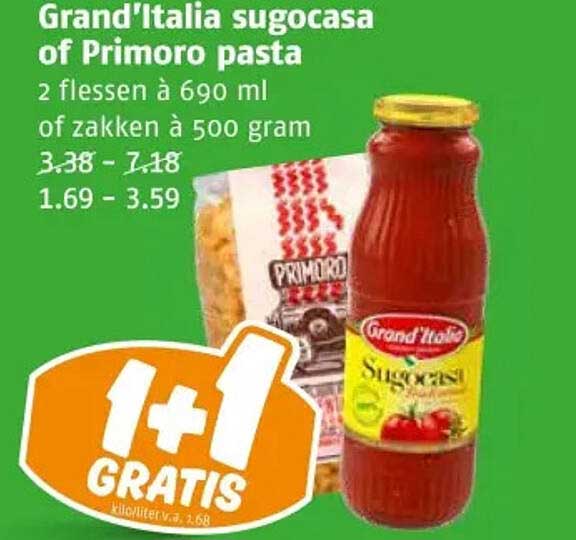 Grand'Italia sugocasa of Primoro pasta