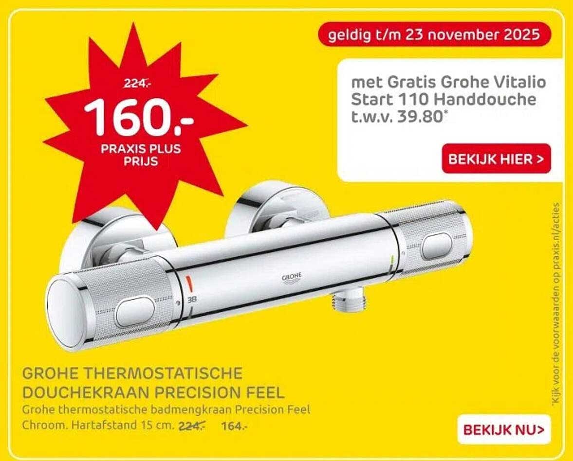 GROHE THERMOSTATISCHE DOUCHEKRAAN PRECISION FEEL