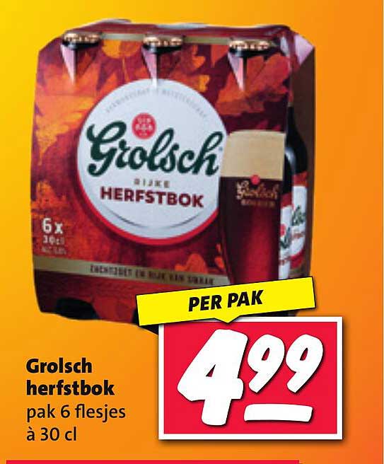 Grolsch herfstbok pak 6 flesjes à 30 cl